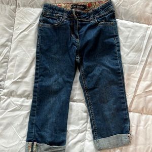 Mini Boden sz 7 capri jeans, cuffed